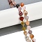 Natural Agate Beads Strands, with Seed Beads, Faceted, Twist, 8.5~9x7mm, Hole: 1mm, about 35~40pcs/strand, 15.43~15.47''(39.2~39.3cm)