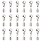 20Pcs 304 Stainless Steel Cord Ends, with Lobster Claw Clasps, Stainless Steel Color, 27mm, Inner Diameter: 5mm
