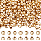 260Pcs 304 Stainless Steel Beads, Round, Real 24K Gold Plated, 5x4.5mm, Hole: 2mm