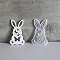 Easter Theme Rabbit with Butterfly Pattern DIY Silicone Table Lamp Molds, Resin Casting Molds, for UV Resin, Epoxy Resin Craft Making, White, 148x91x6.5mm