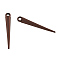Tibetan Style Alloy Spike Pendants, Cadmium Free & Nickel Free & Lead Free, Red Copper, 34x4.5x4.5mm, Hole: 2mm, about 645pcs/1000g