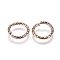 304 Stainless Steel Jump Rings, Open Jump Rings, Twisted, Rose Gold, 16 Gauge, 10x1.3mm, Inner Diameter: 8mm