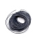 Korean Waxed Polyester Cord, Flat, for Necklace, Bracelet Making, Gray, 1mm, 15m/bag