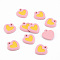 Spray Painted Alloy Enamel Charms, Cadmium Free & Lead Free, Heart, Pink, 14x13x2.5mm, Hole: 1.2mm