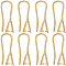 20Pcs Rack Plating Brass Earring Hooks, Ear Wire with Ice Pick Pinch Bails, Lead Free & Cadmium Free, Real 24K Gold Plated, 21x2.5mm, 24 Gauge, Pin: 0.5mm and 1mm