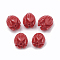 Dyed Synthetic Coral Beads, Jasmine Flower, Red, 10.5~11x8~9mm, Hole: 1mm