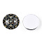 Glass Cabochons, Half Round with Kaleidoscope Pattern, Colorful, 25x7.5mm