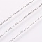 Tarnish Resistant 304 Stainless Steel Cable Chains, Soldered, with Spool, Flat Oval, Stainless Steel Color, 2x1.6x0.2mm, about 32.8 Feet(10m)/roll