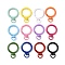 Spray Painted Alloy Swivel Snap Hooks Clasps, Rings, Mixed Color, 39.5x28x6mm, Hole: 9mm, inner diameter: 19.5mm.