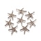 Metal Alloy Pendants, Lead Free and Cadmium Free & Nickel Free, Starfish/Sea Stars, Antique Silver, 26x20x2.5mm, Hole: 2mm