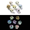 Luminous Polymer Clay Rhinestone Floral Ball Beads, with Acrylic Flower, for Beadable Pens Jewelry Keychain Making, Mixed Color, 20~23mm, Hole: 2~3mm
