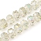 Transparent Electroplate Glass Beads Strands, Pearl Luster Plated, Faceted, Rondelle, Honeydew, 9x6mm, Hole: 1.2mm, about 60pcs/strand, 19.69''(50cm)