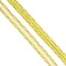 Polyester Ribbons, with Metallic Thread, Floral Pattern, Yellow, 5/8 inch(17mm)