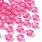 Transparent Acrylic Beads, Bead in Bead, Faceted, Star, Camellia, 10.5x11x7mm, Hole: 2mm, about 1280pcs/500g