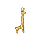 Giraffe Charms 304 Stainless Steel Pendants, Ion Plating(IP), Real 18K Gold Plated, 21x11mm