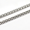 Tarnish Resistant 304 Stainless Steel Wheat Chains, Foxtail Chain, Unwelded, Stainless Steel Color, 7x5x1.2mm