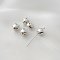 Alloy Acrylic Beads, Silver, Star, 12x12mm