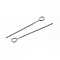 Tarnish Resistant 304 Stainless Steel Eye Pin, Stainless Steel Color, 26mm, Pin: 0.6mm, Hole: 2mm, about 5000pcs/bag