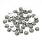 Back Plated Faceted Half Round Taiwan Acrylic Rhinestone Beads, Dark Gray, 5x2.3mm, Hole: 1mm