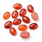 Grade A Natural Red Agate Oval Cabochons, Dyed, Orange Red, 18x13x7mm