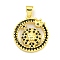 Brass Micro Pave Clear Cubic Zirconia Pendants, Cadmium Free & Nickel Free & Lead Free, with Shell, Real 18K Gold Plated, Leo, 19x17x4mm, Hole: 3.5mm