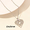 304 Stainless Steel Heart Pendant Necklaces for Men and Women, Stainless Steel Color, 15.75 inch(40cm), Pendant: 23x25mm