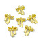 Rack Plating Alloy Pendants,  Bowknot Charm, Light Gold, 23x19x5mm, Hole: 1.8mm