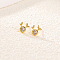 925 Silver Deer Stud Earrings with Zirconia for Women's Daily Wear