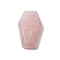Natural Rose Quartz Beads, No Hole, Hexagon, 30.5x19x7.5mm