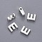 Brass Charms, Letter, Letter.E, 5x4.5x2mm, Hole: 1mm