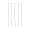 Brass Ball Head Pins, Silver Color Plated, Size: about 0.7mm thick(21 Gauge), 70mm long, about 130pcs/30g, Head: 1.8mm
