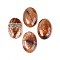 Dyed Natural Fire Agate Cabochons, Oval, Sienna, 30x20x7mm