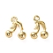 Brass Charms, Cherry Shape, Golden, 14.5x10x4.5mm, Hole: 1.6mm