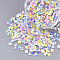 Ornament Accessories, PVC Plastic Paillette/Sequins Beads, No Hole/Undrilled Beads, Diamond Shape, Mixed Color, 3.5x3.5x0.8mm, about 1400pcs/bag