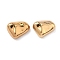 304 Stainless Steel Pendants, Heart Charm, Golden, 15.5x21x9mm, Hole: 4x2.5mm
