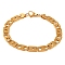 PVD Vacuum Plating 201 Stainless Steel Mariner Link Chain Bracelets, with 304 Stainless Steel Clasps, Golden, 8-3/4 inch(22.3cm)