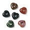 Natural Indian Agate European Beads, Heart Large Hole Beads, 15x15~15.5x4.5~5mm, Hole: 6mm