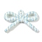 Opaque Printed Acrylic Pendants, Bowknot, Blue, 34x48x9mm, Hole: 3.3mm