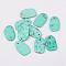 Natural Howlite Pendants, Dyed, Nuggets, Turquoise, 20~21x12~14x1~3mm, Hole: 1mm