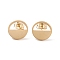 Half Round Hollow 304 Stainless Steel Stud Earrings for Women, Golden, 11.5mm, Pin: 0.7mm