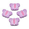 Spray Painted Maple Wood Beads, Printed, Butterfly, Medium Orchid, 18x25.5x4mm, Hole: 1.6mm, about 565pcs/500g