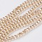 Electroplate Glass Beads Strands, Faceted, Rondelle, Pearl Luster Plated, PeachPuff, 6x4.5mm, Hole: 1mm, about 98pcs/strand, 17.3 inch(44cm)