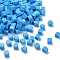 Opaque Acrylic Beads, Cube, Deep Sky Blue, 10.5x11x8mm, Hole: 1.2mm, about 868~870pcs/500g