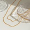 304 Stainless Steel Double Layer Necklaces for Women, Real 18K Gold Plated, 16.14 inch(41cm)