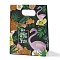 Rectangle Paper Flip Gift Bags, with Handle, Shopping Bags, Dark Slate Gray, Flamingo Pattern, 12.3x6x16.1cm
