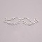 Alloy Open Back Bezel Pendants, For DIY UV Resin, Epoxy Resin, Pressed Flower Jewelry, Dolphin, Silver, 27x46x2mm, Hole: 2mm