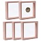5Pcs Square Transparent PE Thin Film Suspension Jewelry Display Box, for Ring Necklace Bracelet Earring Storage, Lavender Blush, 9x9x2cm