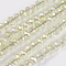 Electroplate Glass Beads Strands, Rainbow Plated, Faceted, Rondelle, Beige, 3x2mm, Hole: 1mm, about 130~140pcs/strand, 31~32cm