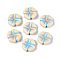 Painted Opaque Acrylic Beads, Flower, Light Sky Blue, 20x19.5x7mm, Hole: 2mm, about 239pcs/500g