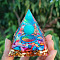Orgonite Pyramid Resin Energy Generators, Reiki Natural Shell Chips Inside for Home Office Desk Decoration, 50mm